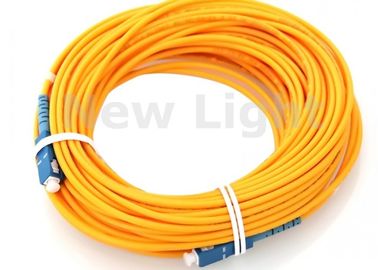 Model simple corde de correction optique de fibre de Sc de 9/125 câbles de pullover de fibre/Sc 100 mètres de longueur