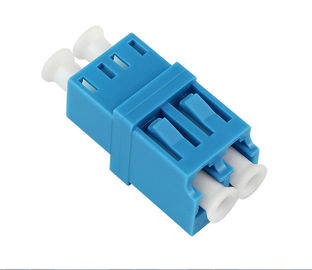 Type commun matière plastique de LC d'adaptateur bleu de fibre de duplex de mode unitaire