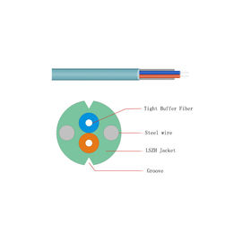 Utilisation aérienne optique de câble d'interface de fibre de G652A2 FTTH avec la veste de LSZH/PVC/PE
