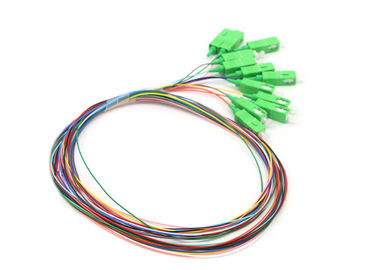 12 tresse optique de fibre de mode unitaire de connecteur de Sc/RPA des couleurs 0.9mm