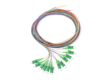 Couleurs optiques du câble 12 du tresse 0.9mm de fibre de mode unitaire de connecteur de LC