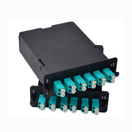 MPO-24 au duplex de 12x LC, type AF, 24 cassettes à plusieurs modes de fonctionnement des fibres OM3 FHD MPO