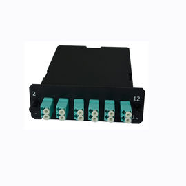 Le module MPO-24 de cassette du mode unitaire FHD MPO au duplex de 12x LC, dactylographient A, 24 fibres OS2