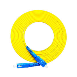 La corde de correction de fibre optique blindée mène la couleur Sc-Sc jaune recto