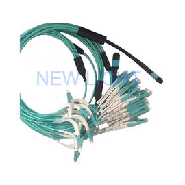 connecteur femelle de 5m MPO au duplex OM4 (OM3) de LC 50/125 pullover Multifiber