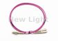 LC UPC à PVC de fibre optique OM4 50 à plusieurs modes de fonctionnement/125 du duplex 2.0mm de corde de correction de Sc UPC