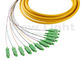 Tresses optiques recto optiques de 1 de mètre de fibre de pullover de câbles de SM de Sc RPA 12 de noyau fibre de sortance