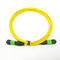 Câble femelle 10m de jaune de corde de correction de noyau du SM 12 de câble de MPO-MPO MPO MTP