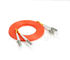 câble orange duplex de fibre optique de PVC de la corde de correction de connecteur multi du mode ST-LC 3.0mm