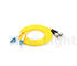 LC - fibre jaune 2,0/3,0 millimètres de double de câble optique de fibre de PVC du mode unitaire 9/125 de LC