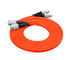 62.5 / 125 couleur optique d'orange de longueur adaptée aux besoins du client de la corde de correction de fibre LC LC par 3.0mm