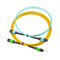 12 câble du noyau MPO MTP, câbles équipés optiques jaunes de fibre de tronc de couleur pour SFP