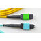 12 câble du noyau MPO MTP, câbles équipés optiques jaunes de fibre de tronc de couleur pour SFP