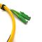 PVC du SM optique jaune DX de connecteur de chapeau en métal de la fibre RPA de corde de correction d'Outjacket E2000 d'intérieur