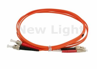 Câble 9/125 optique orange de fibre de duplex de mode unitaire de LC FC avec le connecteur de polonais d'UPC