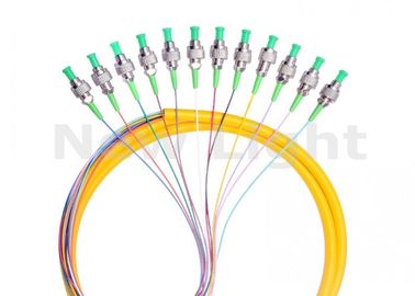 Tresse optique optique recto de fibre de sortance de noyau des câbles de pullover de fibre de mode unitaire FC UPC 12