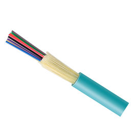 Câble de distribution d'intérieur de fibre optique optique de l'Aqua OM3 du mode multi FTTH de noyau de fibre 12