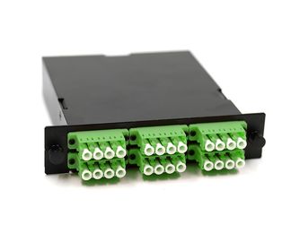 24 cordes de correction de polonais de PC de l'adaptateur OM5 du vert LC de module du câble MTP Casstte de la fibre 0.9mm