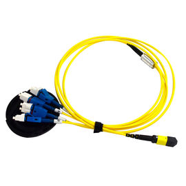 MTP au câble sautant de PVC du câble de tronc de câble du duplex MPO MTP d'Uniboot 4 X LC/G652D