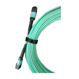 Câble optique de fibre d'assemblée plénière, MTP/MTP (MPO) 40/100 corde de correction de G Mpo