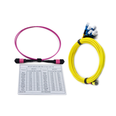 acheter 3.0mm 100G MPO à la basse perte par insertion de MPO Jumper Fiber Cable Female Connector 10m online manufacture