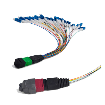 acheter duplex à plusieurs modes de fonctionnement 10G OM3 OM4 de corde de correction du rond MPO MTP de 3.0mm LSZH online manufacture