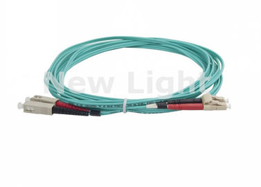 acheter Sc de fibre optique duplex vert OM3 50 à plusieurs modes de fonctionnement/125 de la corde de correction de PVC LC pour le système de CATV online manufacture