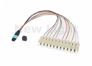acheter Noyaux multi du câble 12 du mode OM3 MPO MTP/24 noyaux pour la Manche de fibre de mise en réseau de zone de stockage online manufacture