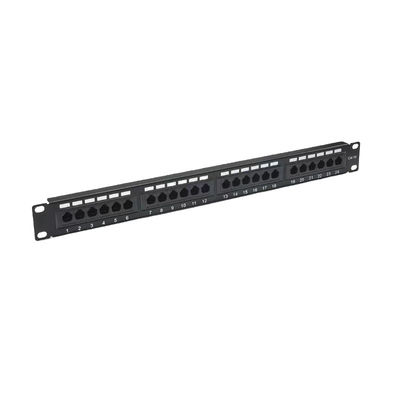 acheter Panneau de brassage RJ45 24 ports blindé en métal certifié RoHS/UL/CE pour Ethernet Cat5e/Cat6/Cat6a/Cat7 online manufacture