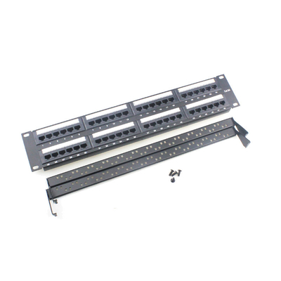 acheter Panneaux de patch Ethernet pré-terminés Noir 110/Krone IDC avec écran sécurisé de gestion des câbles online manufacture