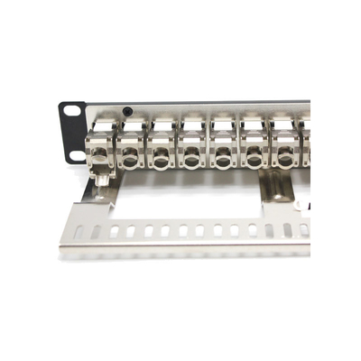 acheter Panneau de patch Ethernet RJ45 en métal noir certifié RoHS pour installation sur rack online manufacture