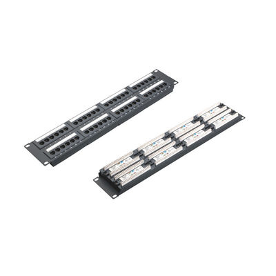 acheter Panneau de patch Ethernet RJ45 protégé monté sur rack avec gestion de câbles pour les réseaux à haute vitesse online manufacture