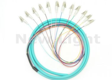 acheter Corde de correction verte de fibre de LC OM3, câble optique de fibre multimode de noyau de la longueur 12 de 1.5M online manufacture