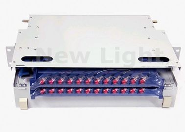 acheter Cadre de distribution optique blanc d'ODF, 19 port optique du tableau de connexions de fibre de pouce ODF 24 online manufacture