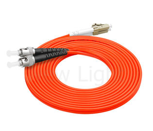 acheter câble orange duplex de fibre optique de PVC de la corde de correction de connecteur multi du mode ST-LC 3.0mm online manufacture