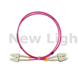 acheter 3 mètres de Sc - duplex de corde de correction de câble optique de fibre multimode de Sc avec le câble de l'agrafe OM4 online manufacture