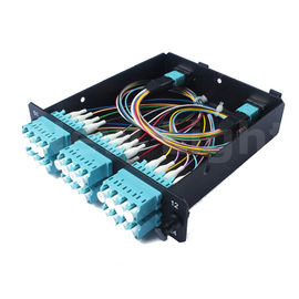 acheter mâle de module de cassette de la boîte de distribution 1U MPO - matériel d'aluminium de noyaux de LC 24 online manufacture