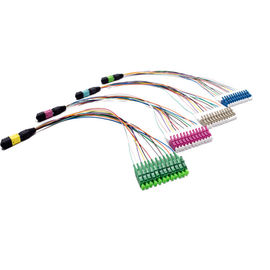 acheter 12 fibres éventent le câble de MTP MPO OM3/OM4 pour des cassettes d'interconnexion online manufacture