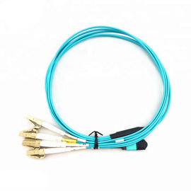 acheter connecteur femelle optique de la sortance LC de noyau de la corde de correction de fibre de 5M OM4 MPO 12 online manufacture