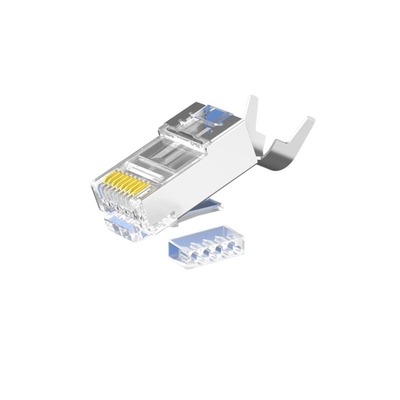 acheter Les prises industrielles en vrac CAT6 RJ45 - boîtier transparent, plaqué d'or de 50 microns online manufacture