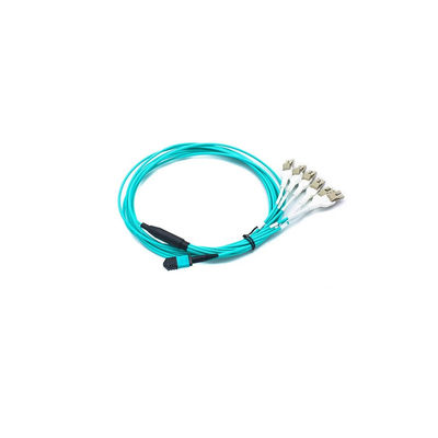 acheter Longueur personnalisée Aqua Color LSZH MPO MTP câble à fibre optique pour la transmission de données à grande vitesse online manufacture