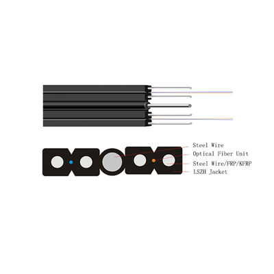 acheter Cable FTTH autoportant avec jacket LSZH et fibre monomode G652A1 pour les applications aériennes online manufacture