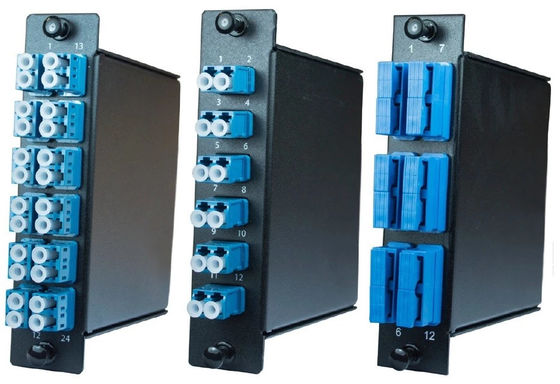 acheter Module de cassette MPO en mode unique avec connecteur MPO mâle à 12 cœurs et cassette en aluminium pour connecteur LC Duplex SC Sinplex online manufacture