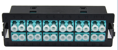 acheter Port optique noir du tableau de connexions de fibre de duplex d'insertion de LC 24 pour la boîte de distribution 1U online manufacture