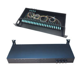 acheter 1U 19 support de chassis optique du noyau MPO/MTP du panneau 48 d'arrêt de fibre de pouce pour FTTH online manufacture