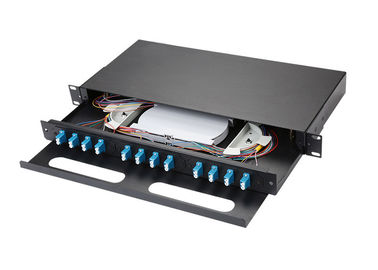 acheter Tirant le type tableau de connexion des fibres de mode unitaire, 1u a laminé à froid le tableau de connexions en acier de câble optique de fibre online manufacture
