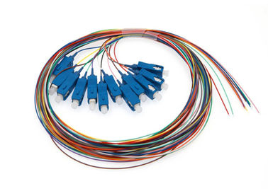 acheter Le Sc optique fait sur commande de tresse de fibre/E2000/connecteur 0.9mm de FC/St 12 couleurs câblent online manufacture