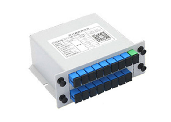 acheter 1x16 Split Ratio PLC Splitter optique avec connecteur SC et faible perte d'insertion pour les réseaux de fibres optiques online manufacture