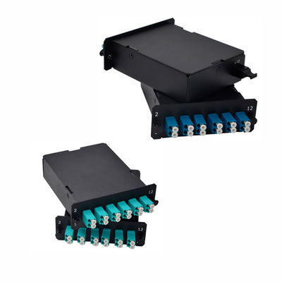 acheter Module de cassette MPO 19 pouces montable en rack avec câble à fibre optique Corning et faible perte d'insertion online manufacture