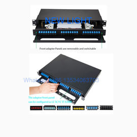 acheter La fibre 24 optique de tableau de connexions de LC/Sc/St/FC mettent en communication la taille 1U standard noire online manufacture